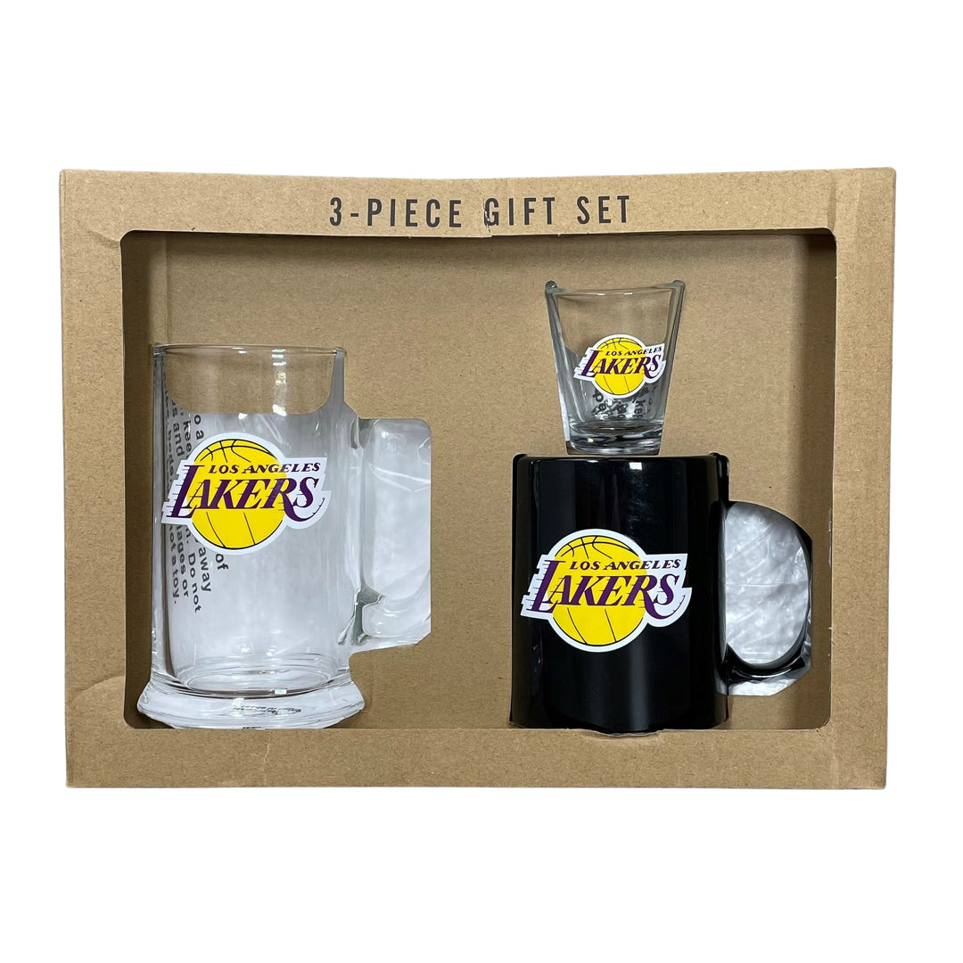 Dynasty Sports & Framing Drinkware - 3-Piece Gift Set Los Angeles Lakers 3-Piece Glassware Gift Set