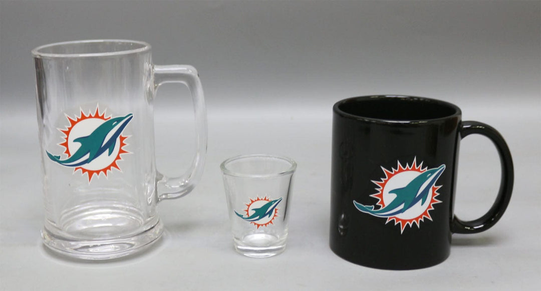 Dynasty Sports & Framing Drinkware - 3-Piece Gift Set Miami Dolphins 3-Piece Glassware Gift Set