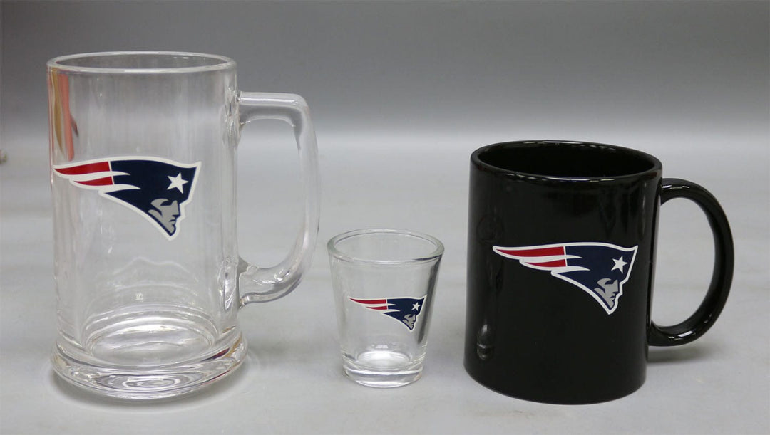 Dynasty Sports & Framing Drinkware - 3-Piece Gift Set New England Patriots 3-Piece Glassware Gift Set
