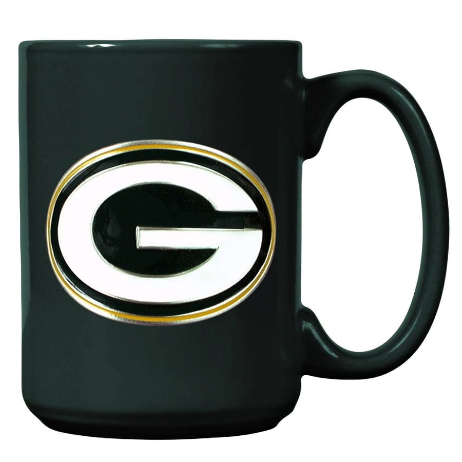 Dynasty Sports & Framing Drinkware - Coffee Mugs Green Bay Packers 15oz. Metal Emblem Logo Ceramic Mug