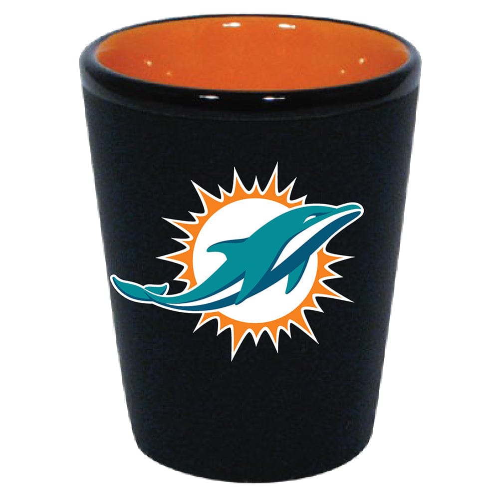 Dynasty Sports & Framing Drinkware - Shot Glass Miami Dolphins Matte Black/Inner Color Shot Glass