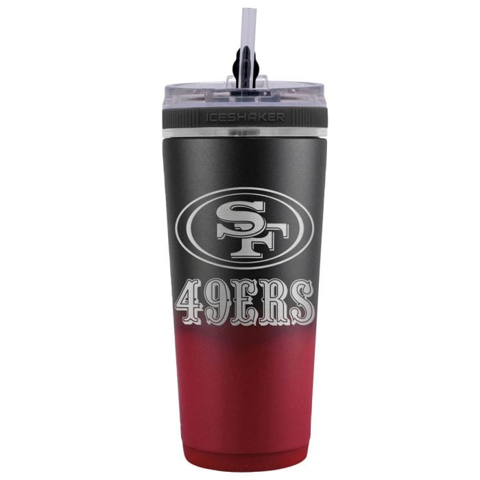 Dynasty Sports & Framing Drinkware - Travel Mugs San Francisco 49ers 26 oz Stainless Steel Ice Shaker Bottle
