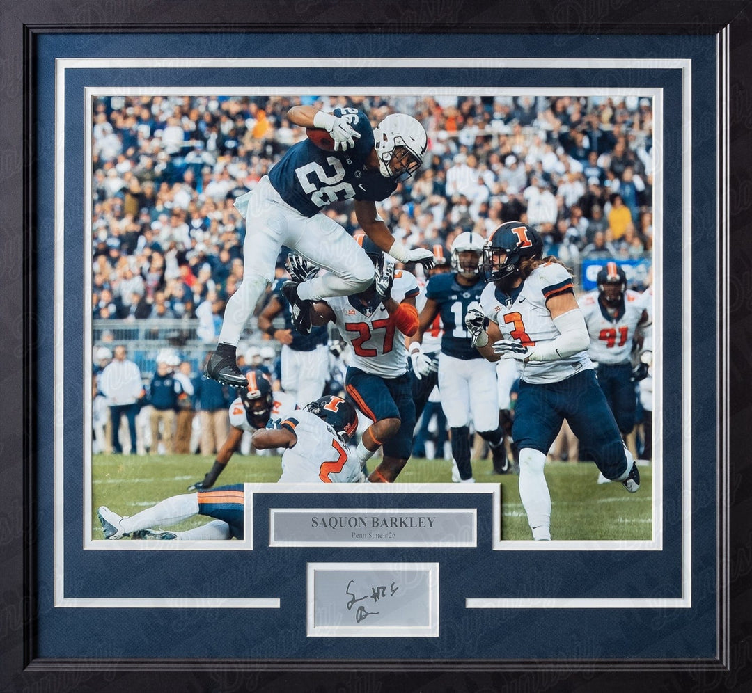 Dynasty Sports & Framing Engraved Signatures 8x10 Framed Photo with Engraved Autograph Saquon Barkley Penn State Nittany Lions College Football Framed Photo with Engraved Autograph