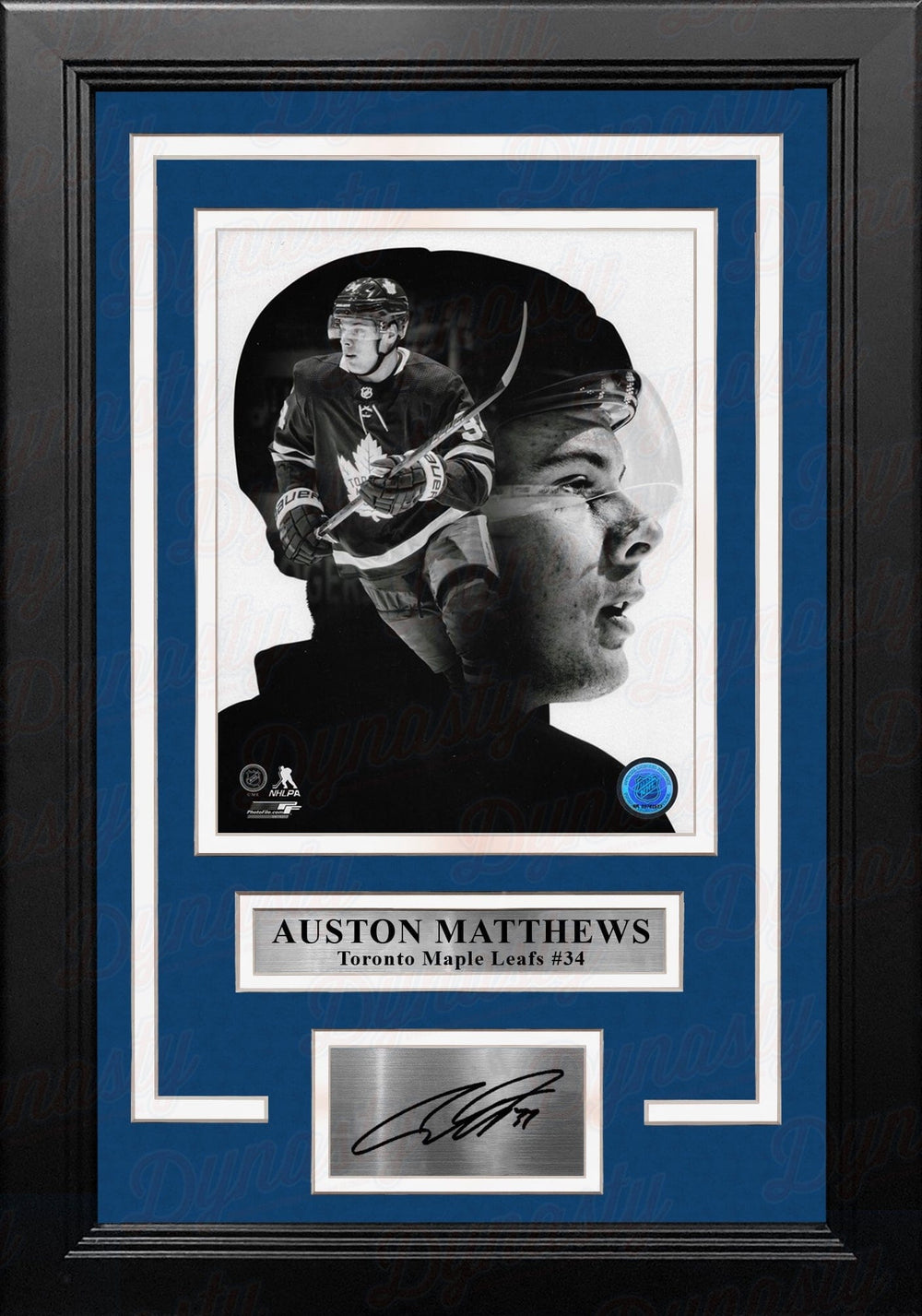 Dynasty Sports & Framing Engraved Signatures Auston Matthews PROfile Toronto Maple Leafs 8" x 10" Framed Hockey Photo with Engraved Autograph