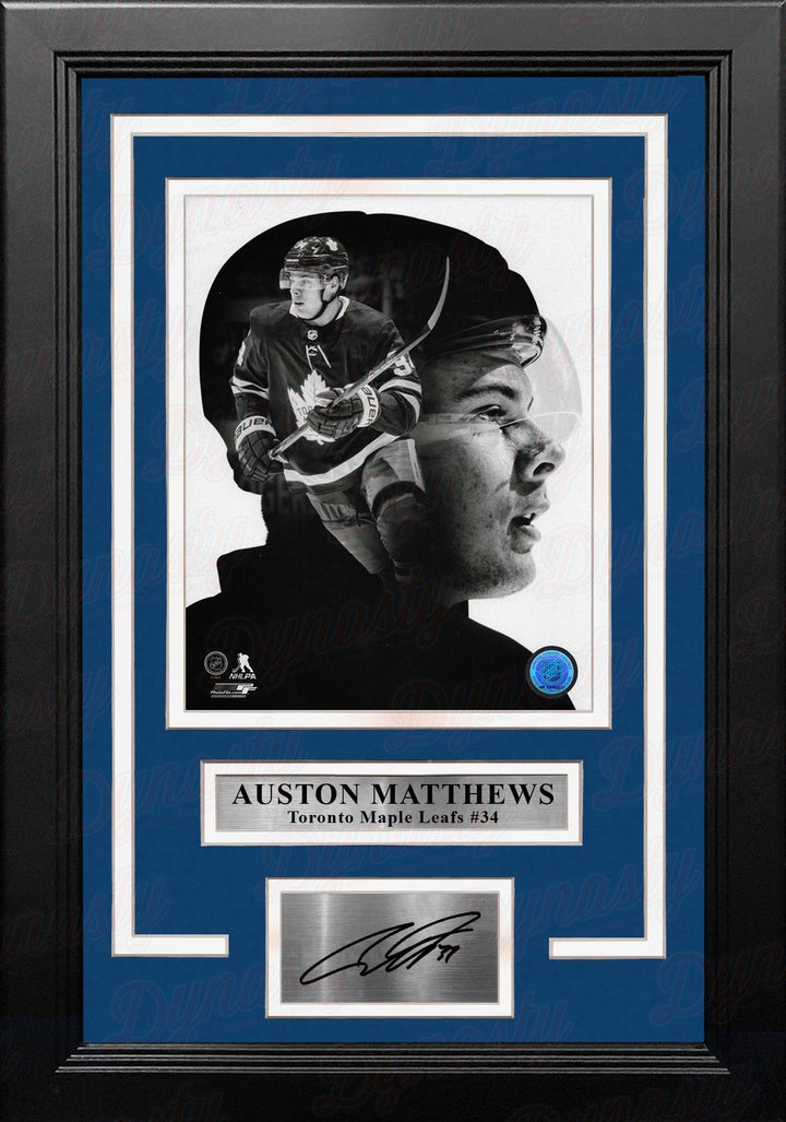 Dynasty Sports & Framing Engraved Signatures Auston Matthews PROfile Toronto Maple Leafs 8" x 10" Framed Hockey Photo with Engraved Autograph
