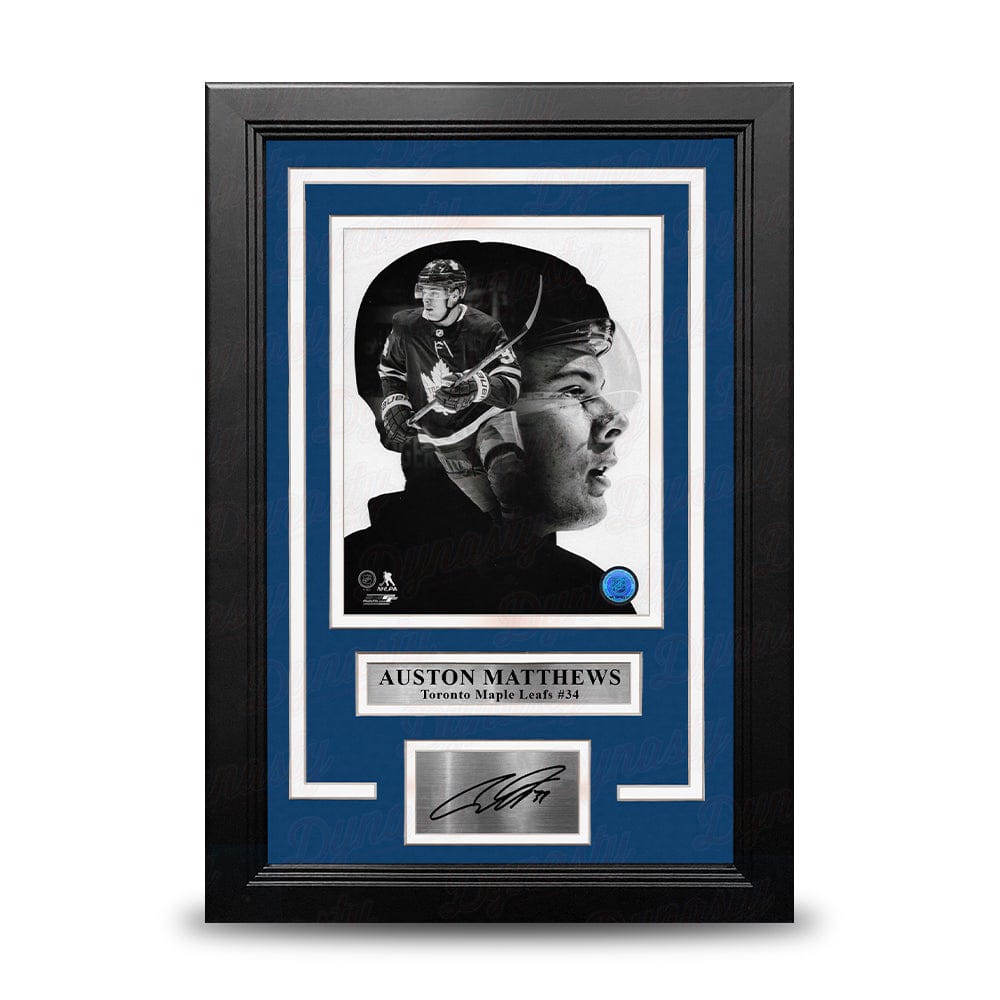 Dynasty Sports & Framing Engraved Signatures Auston Matthews PROfile Toronto Maple Leafs 8" x 10" Framed Hockey Photo with Engraved Autograph