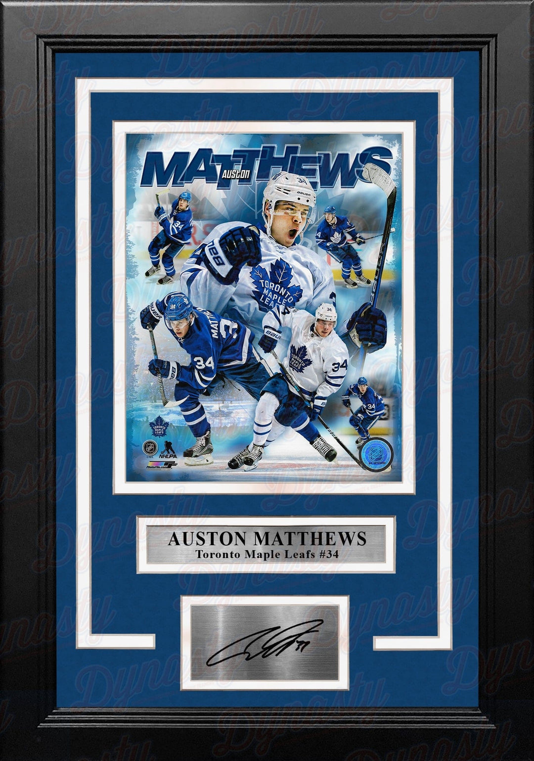 Dynasty Sports & Framing Engraved Signatures Auston Matthews Toronto Maple Leafs 8" x 10" Framed Hockey Collage Photo with Engraved Autograph
