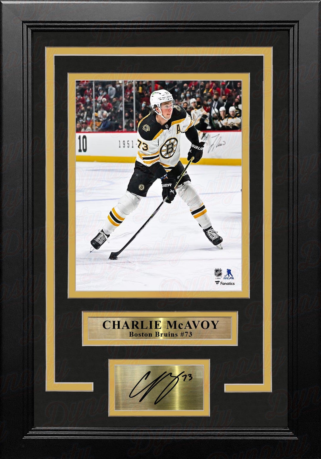 Dynasty Sports & Framing Engraved Signatures Charlie McAvoy in Action Boston Bruins 8" x 10" Vertical Framed Hockey Photo with Engraved Autograph