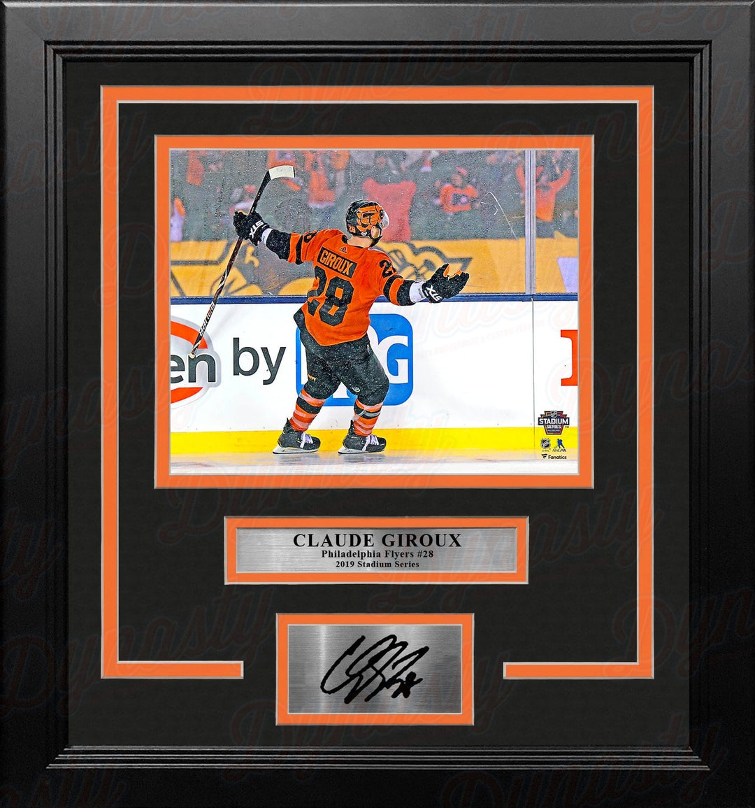 Dynasty Sports & Framing Engraved Signatures Claude Giroux 2019 Stadium Series Philadelphia Flyers 8" x 10" Framed Hockey Photo with Engraved Autograph