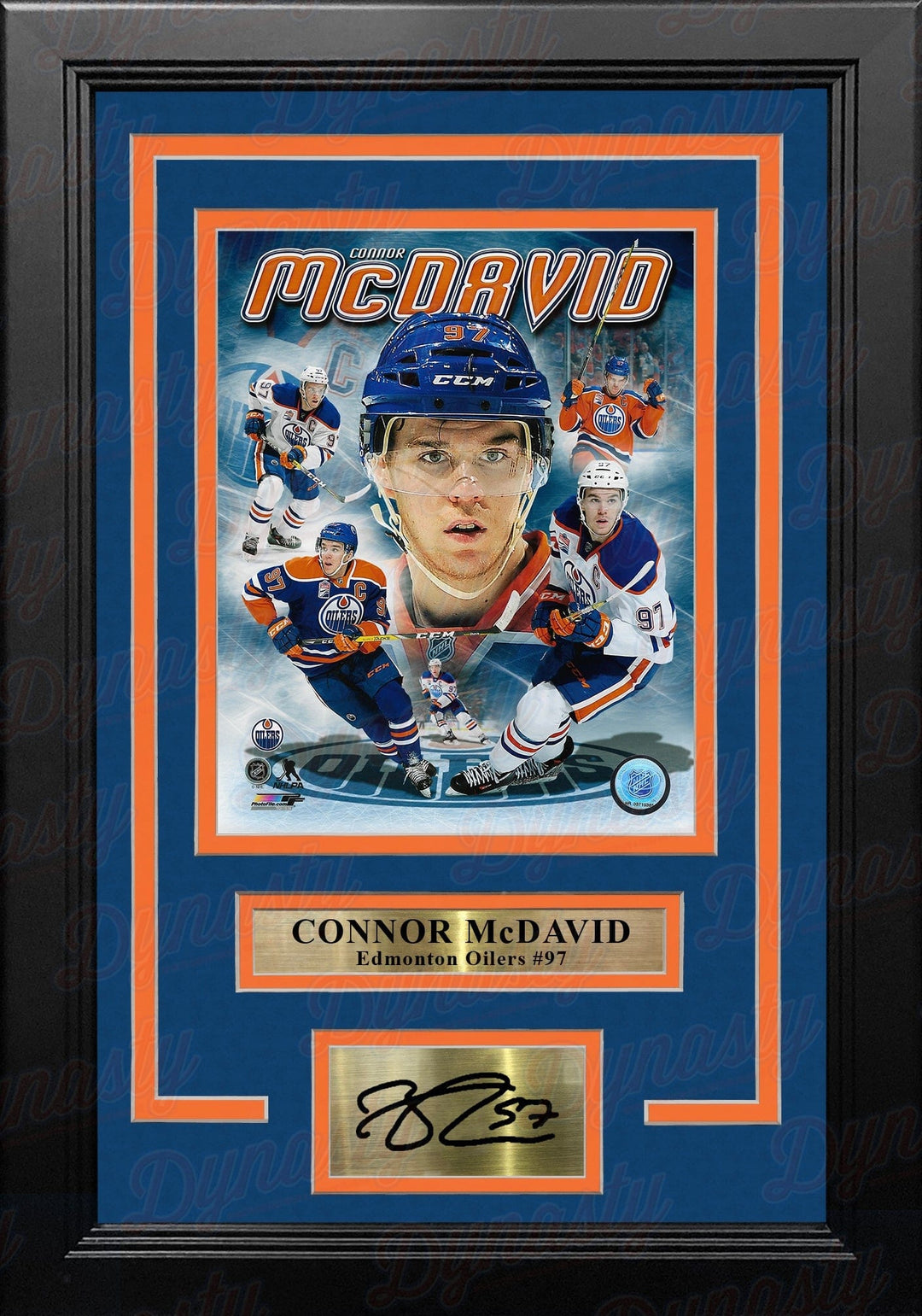 Dynasty Sports & Framing Engraved Signatures Connor McDavid Edmonton Oilers 8" x 10" Framed Hockey Collage Photo with Engraved Autograph