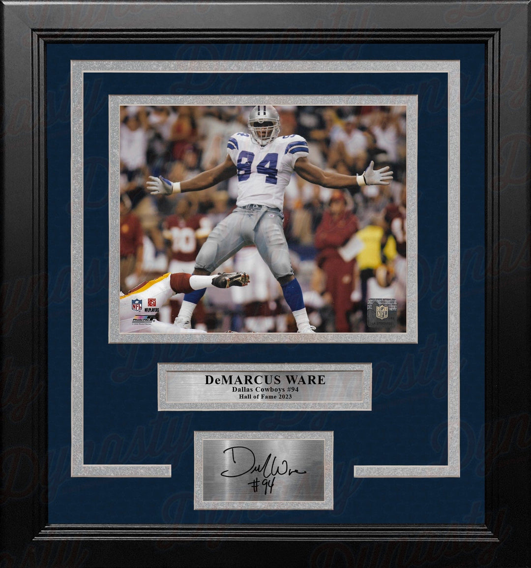 Dynasty Sports & Framing Engraved Signatures DeMarcus Ware Celebration Dallas Cowboys 8" x 10" Framed Football Photo with Engraved Autograph