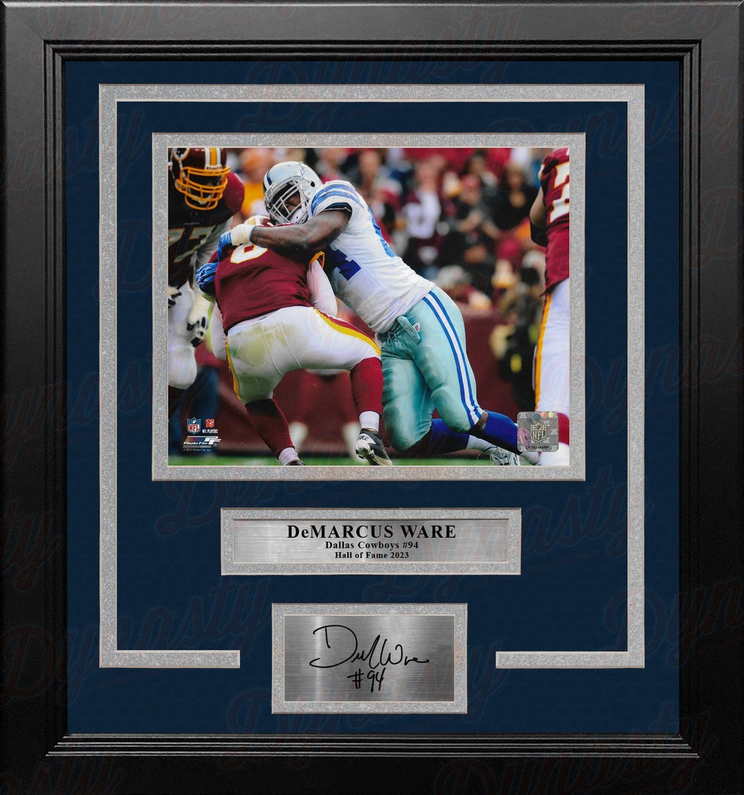 Dynasty Sports & Framing Engraved Signatures DeMarcus Ware Tackling Action Dallas Cowboys 8" x 10" Framed Football Photo with Engraved Autograph