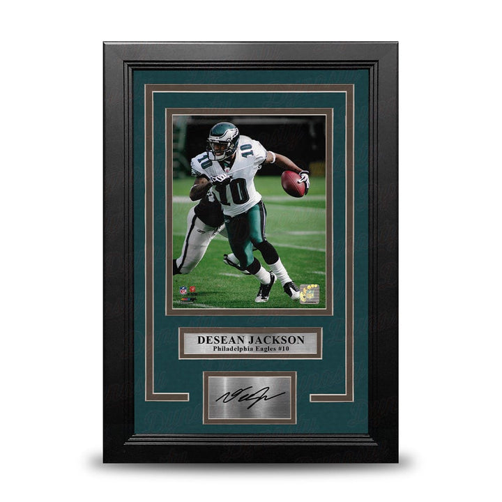 Dynasty Sports & Framing Engraved Signatures DeSean Jackson in Action Philadelphia Eagles 8" x 10" Framed Football Photo with Engraved Autograph