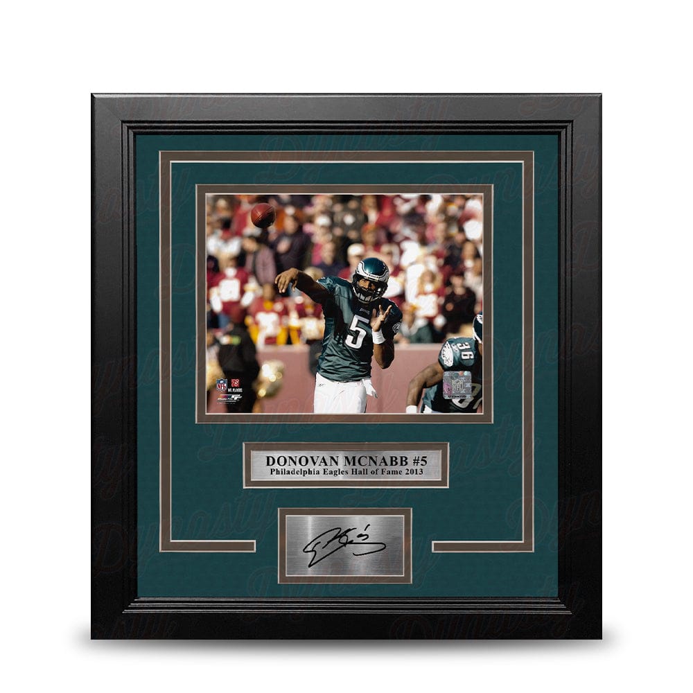 Dynasty Sports & Framing Engraved Signatures Donovan McNabb in Action Philadelphia Eagles 8" x 10" Framed Football Photo with Engraved Autograph