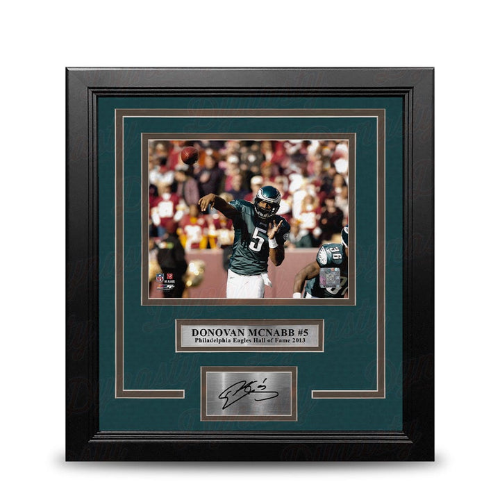 Dynasty Sports & Framing Engraved Signatures Donovan McNabb in Action Philadelphia Eagles 8" x 10" Framed Football Photo with Engraved Autograph