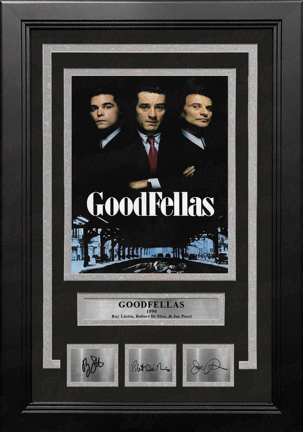 Dynasty Sports & Framing Engraved Signatures Goodfellas 8" x 10" Framed Photo with Engraved Autograph (Ray Liotta, Robert De Niro, Joe Pesci)