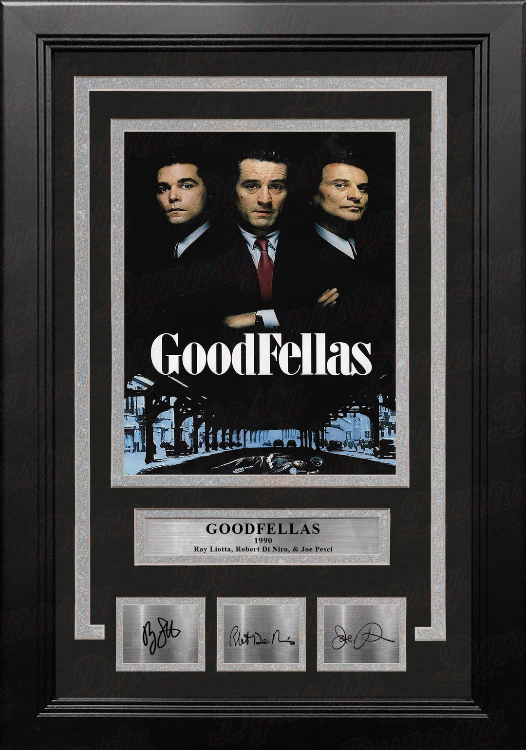 Dynasty Sports & Framing Engraved Signatures Goodfellas 8" x 10" Framed Photo with Engraved Autograph (Ray Liotta, Robert De Niro, Joe Pesci)