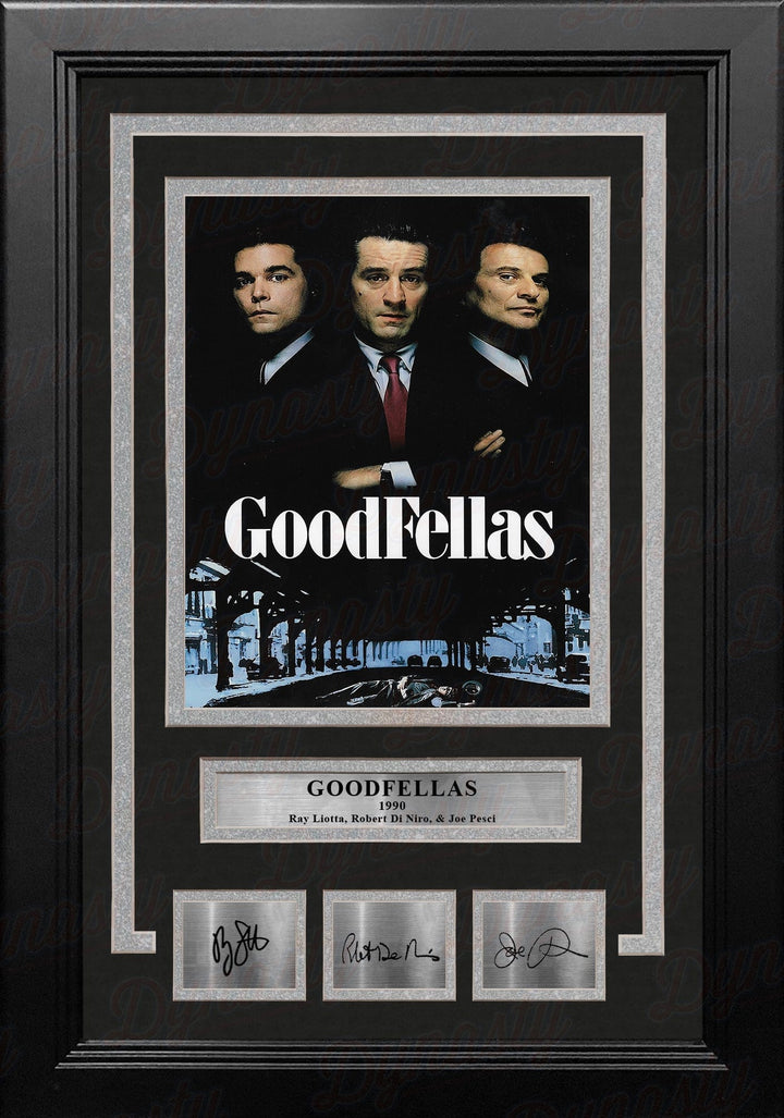 Dynasty Sports & Framing Engraved Signatures Goodfellas 8" x 10" Framed Photo with Engraved Autograph (Ray Liotta, Robert De Niro, Joe Pesci)