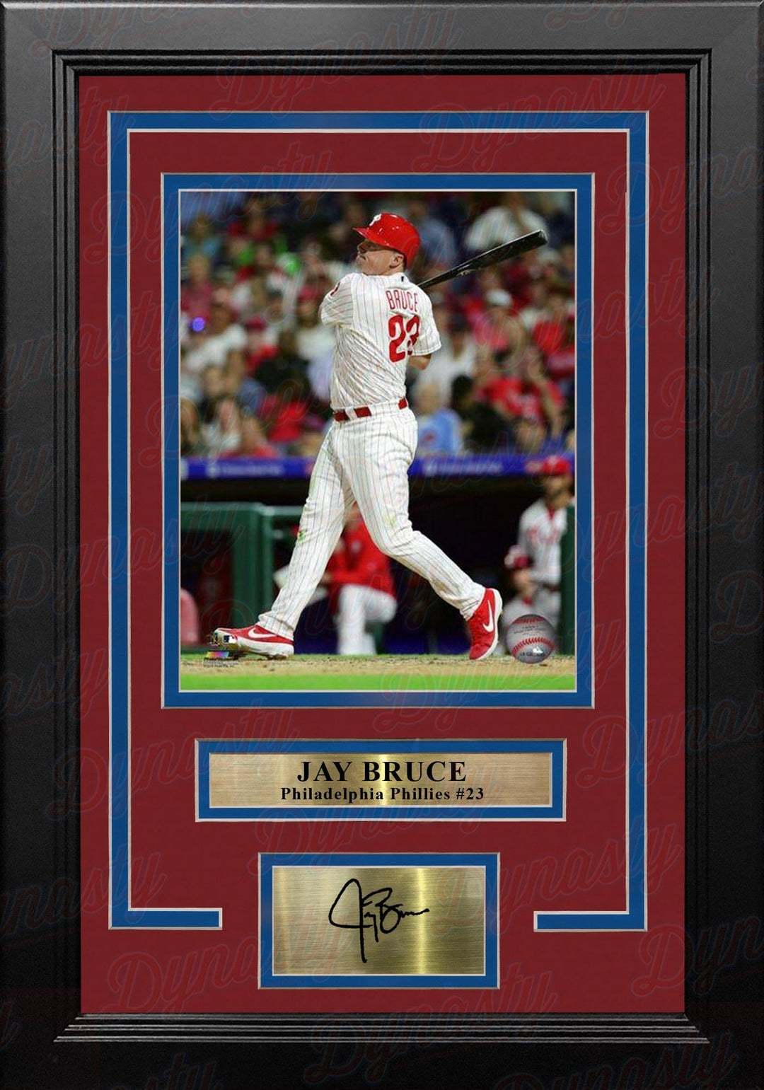 Dynasty Sports & Framing Engraved Signatures Jay Bruce Philadelphia Phillies MLB Baseball 8" x 10" Framed Photo with Engraved Autograph