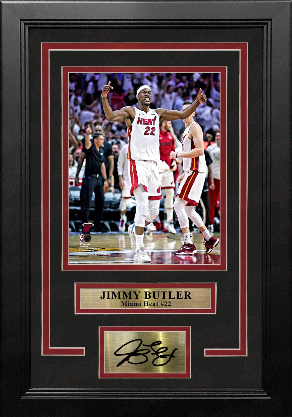 Dynasty Sports & Framing Engraved Signatures Jimmy Butler Celebration Miami Heat 8" x 10" Framed Basketball Photo with Engraved Autograph