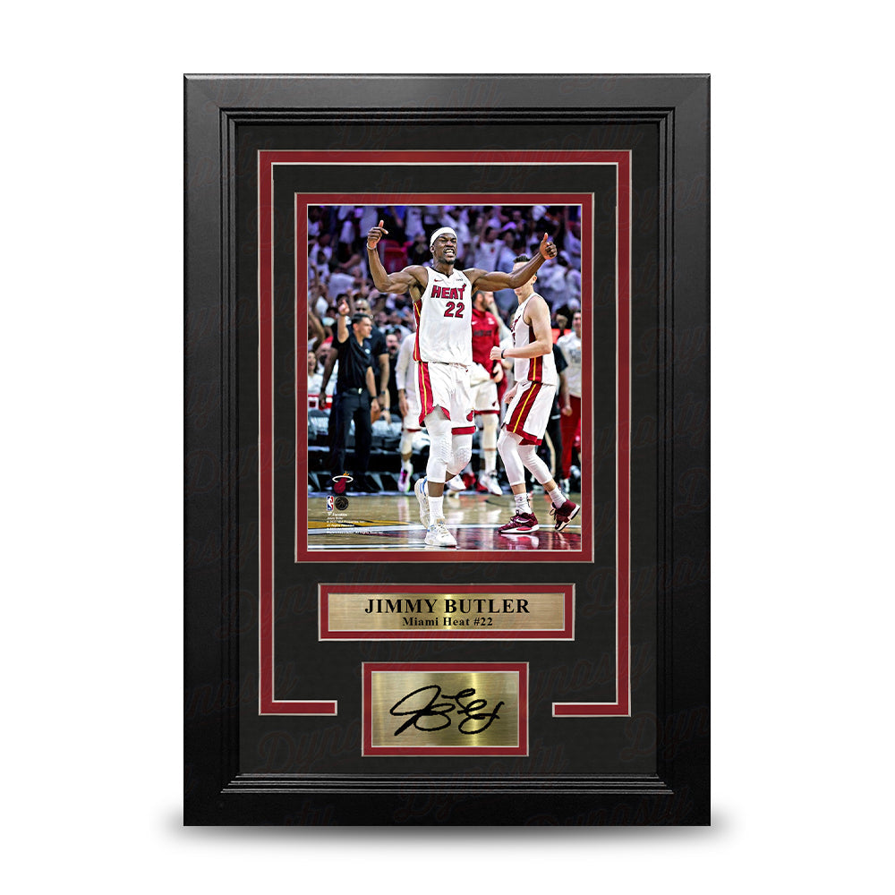 Dynasty Sports & Framing Engraved Signatures Jimmy Butler Celebration Miami Heat 8" x 10" Framed Basketball Photo with Engraved Autograph