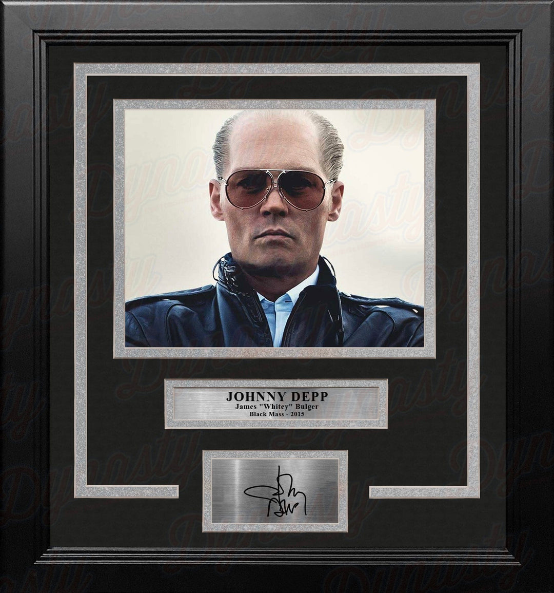 Dynasty Sports & Framing Engraved Signatures Johnny Depp Black Mass 8" x 10" Framed Photo with Engraved Autograph