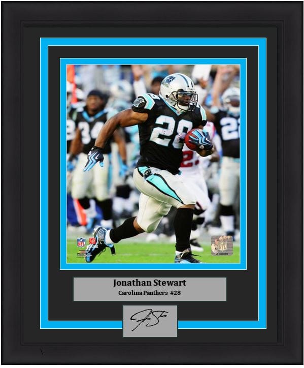 Dynasty Sports & Framing Engraved Signatures Jonathan Stewart Carolina Panthers NFL Football 8" x 10" Framed Photo with Engraved Autograph