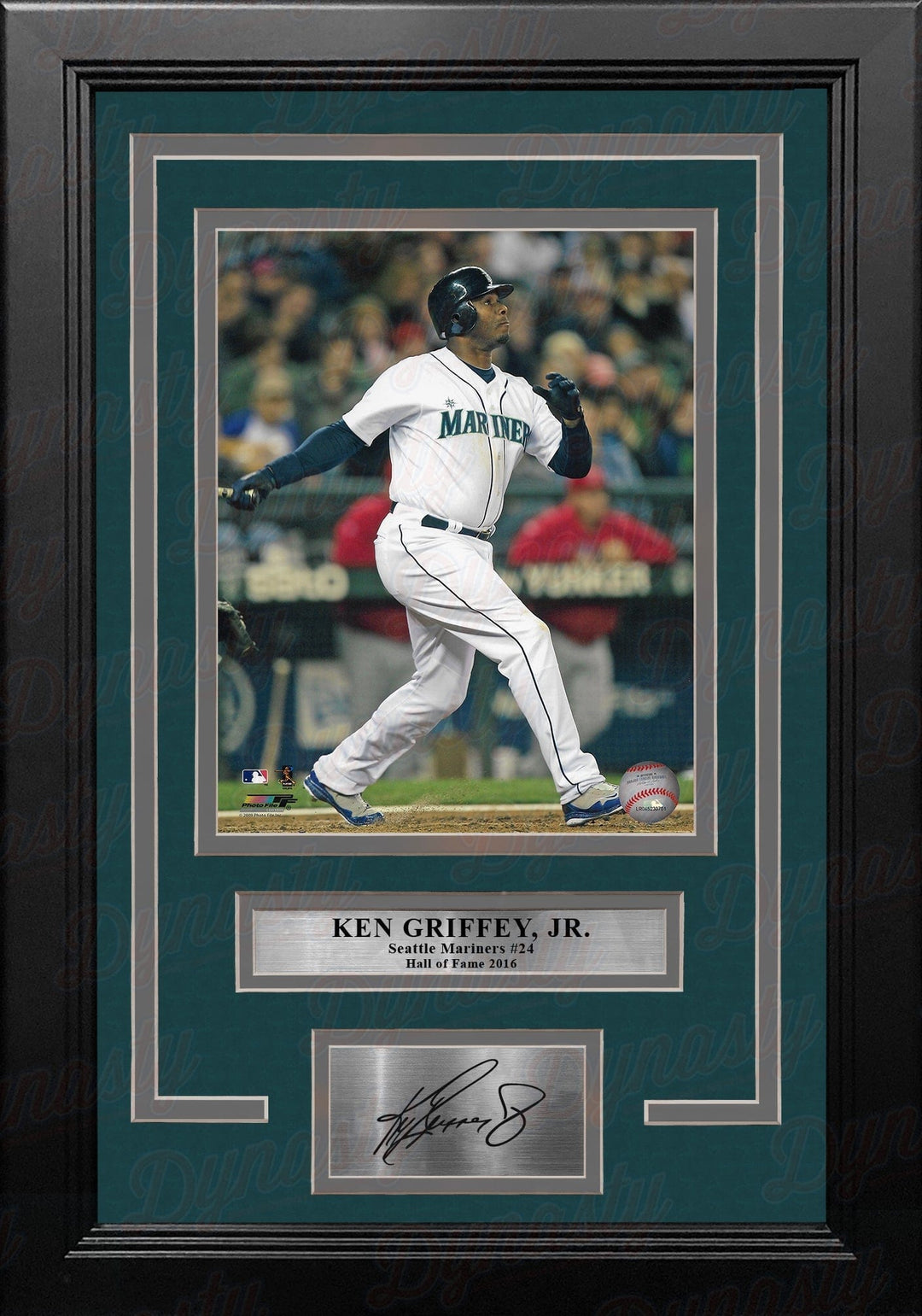 Dynasty Sports & Framing Engraved Signatures Ken Griffey Jr. Swing Seattle Mariners 8" x 10" Framed Baseball Photo with Engraved Autograph