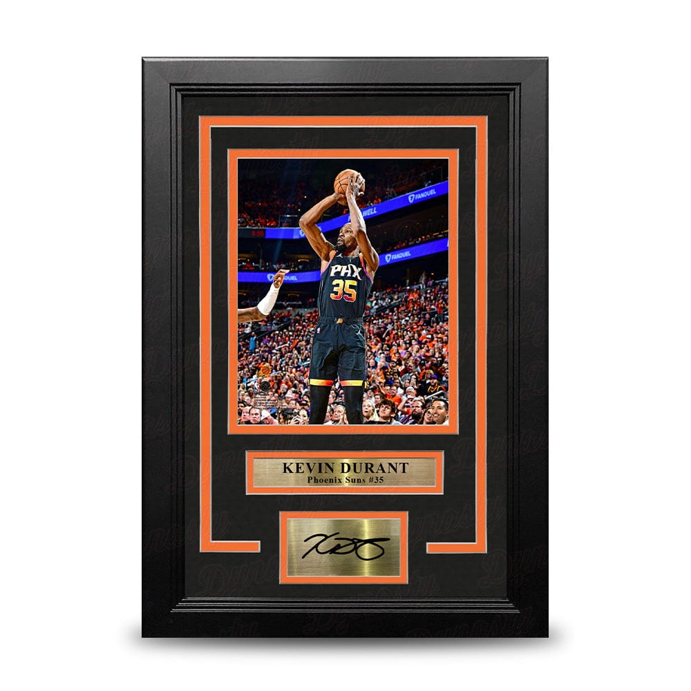 Dynasty Sports & Framing Engraved Signatures Kevin Durant Shooting Action Phoenix Suns 8" x 10" Framed Basketball Photo with Engraved Autograph