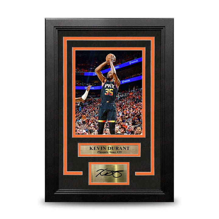 Dynasty Sports & Framing Engraved Signatures Kevin Durant Shooting Action Phoenix Suns 8" x 10" Framed Basketball Photo with Engraved Autograph