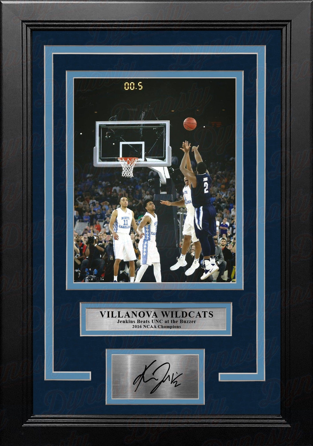 Dynasty Sports & Framing Engraved Signatures Kris Jenkins Villanova Wildcats Finals Buzzer Beater Framed Vertical Photo with Engraved Autograph