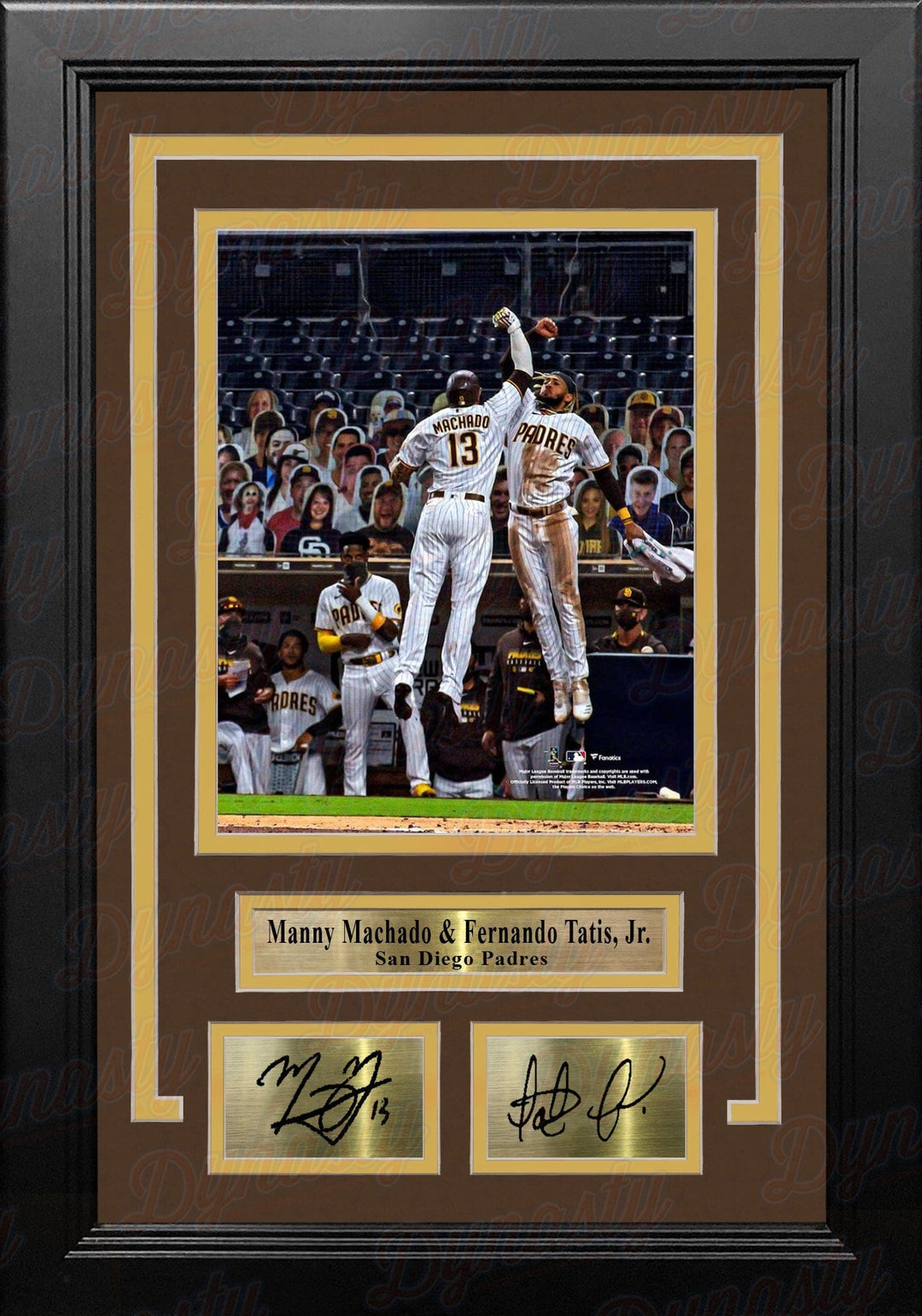 Dynasty Sports & Framing Engraved Signatures Manny Machado & Fernando Tatis, Jr. San Diego Padres 8" x 10" Framed Photo with Engraved Autographs