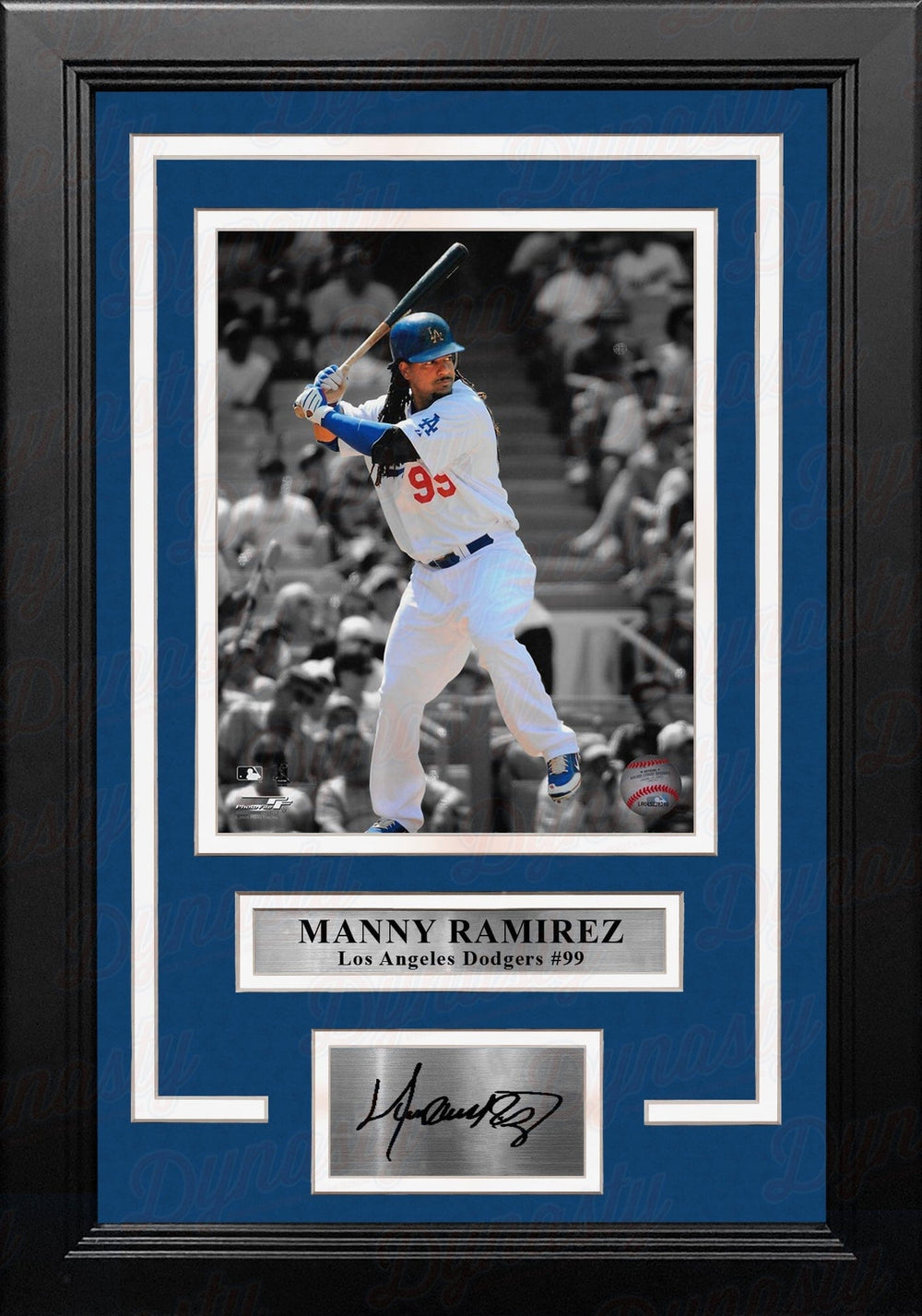 Dynasty Sports & Framing Engraved Signatures Manny Ramirez Los Angeles Dodgers 8" x 10" Framed Spotlight Baseball Photo with Engraved Autograph