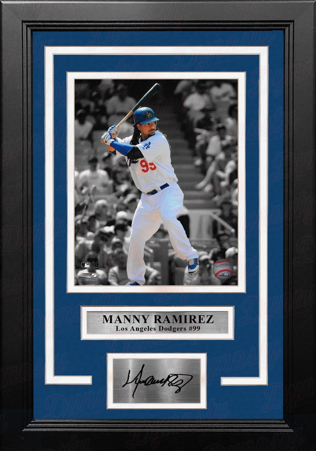 Dynasty Sports & Framing Engraved Signatures Manny Ramirez Los Angeles Dodgers 8" x 10" Framed Spotlight Baseball Photo with Engraved Autograph
