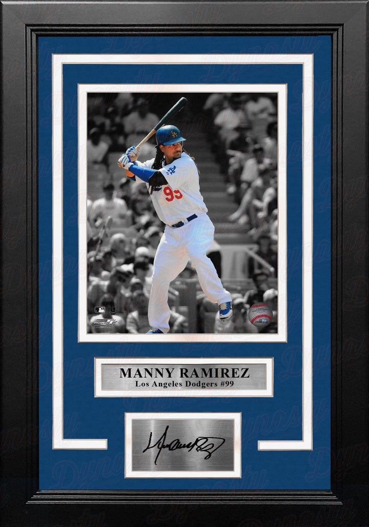 Dynasty Sports & Framing Engraved Signatures Manny Ramirez Los Angeles Dodgers 8" x 10" Framed Spotlight Baseball Photo with Engraved Autograph