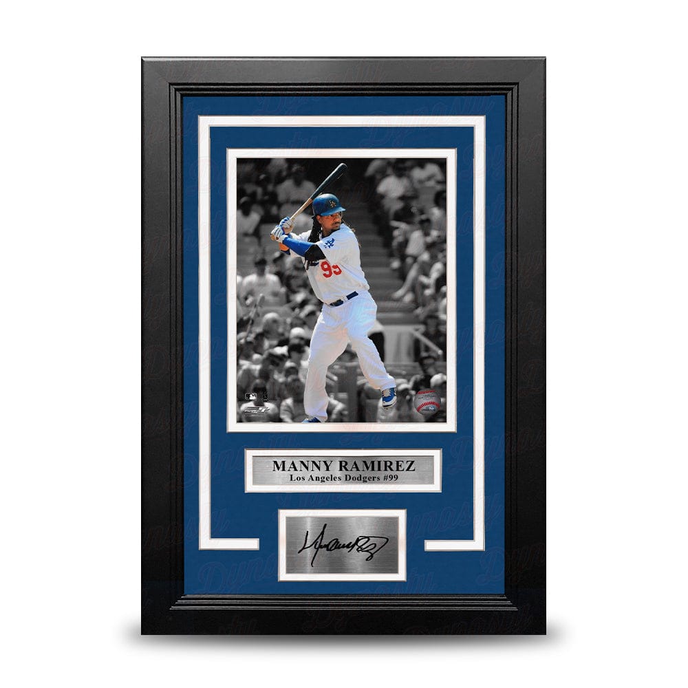 Dynasty Sports & Framing Engraved Signatures Manny Ramirez Los Angeles Dodgers 8" x 10" Framed Spotlight Baseball Photo with Engraved Autograph