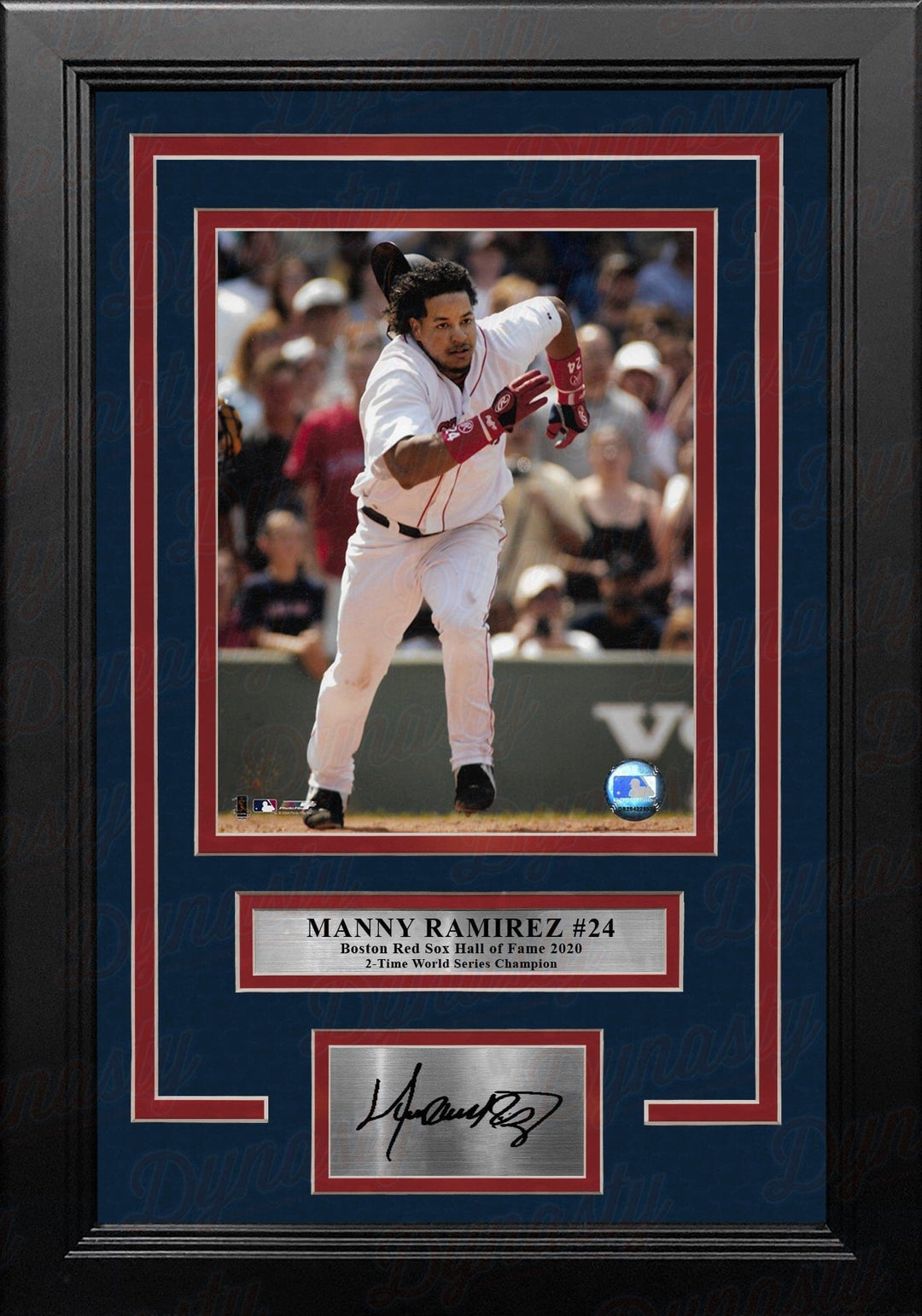 Dynasty Sports & Framing Engraved Signatures Manny Ramirez Running Action Boston Red Sox 8" x 10" Framed Baseball Photo with Engraved Autograph