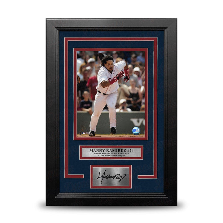Dynasty Sports & Framing Engraved Signatures Manny Ramirez Running Action Boston Red Sox 8" x 10" Framed Baseball Photo with Engraved Autograph