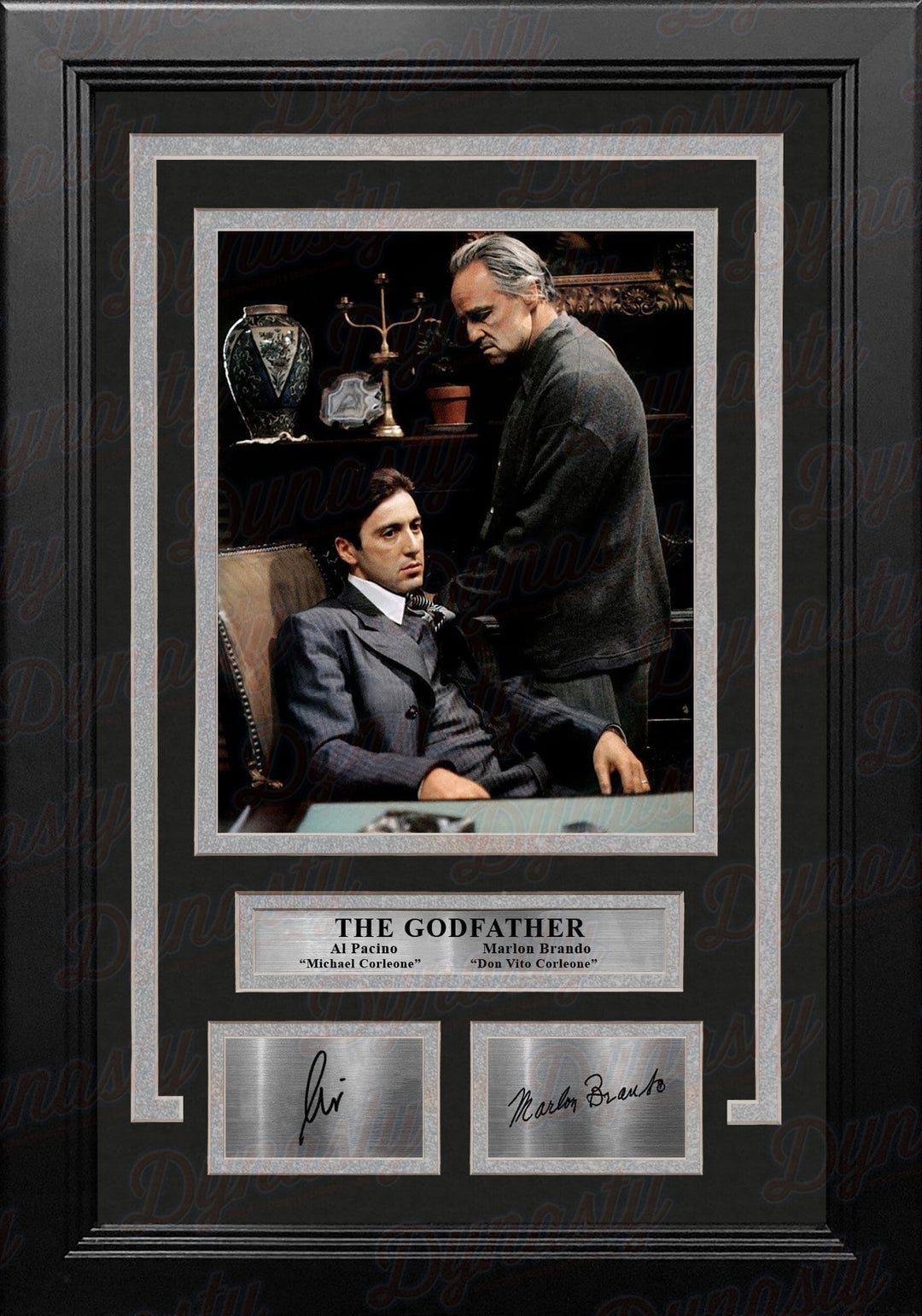 Dynasty Sports & Framing Engraved Signatures Marlon Brando & Al Pacino The Godfather 8" x 10" Framed Photo with Engraved Autographs