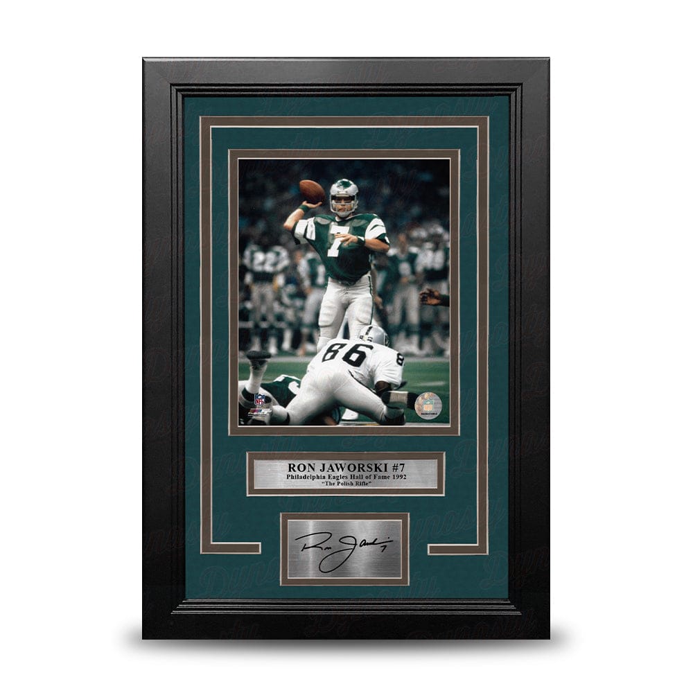 Dynasty Sports & Framing Engraved Signatures Ron Jaworski Super Bowl XV Philadelphia Eagles 8x10 Framed Football Photo with Engraved Autograph