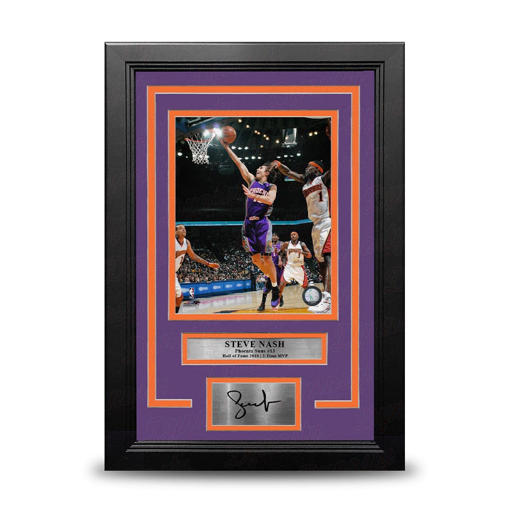 Dynasty Sports & Framing Engraved Signatures Steve Nash in Action Phoenix Suns 8" x 10" Framed Basketball Photo with Engraved Autograph
