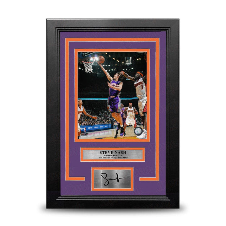 Dynasty Sports & Framing Engraved Signatures Steve Nash in Action Phoenix Suns 8" x 10" Framed Basketball Photo with Engraved Autograph