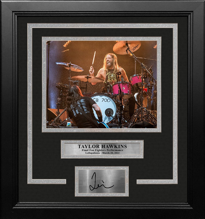 Dynasty Sports & Framing Engraved Signatures Taylor Hawkins Final Performance 8" x 10" Framed Photo with Engraved Autograph