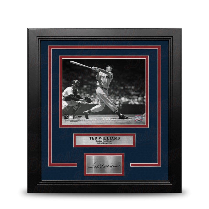 Dynasty Sports & Framing Engraved Signatures Ted Williams Swing Boston Red Sox 8" x 10" Framed Baseball Photo with Engraved Autograph