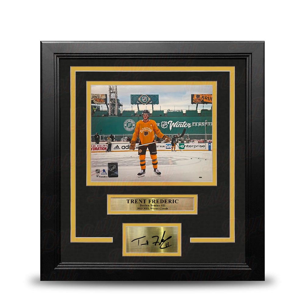Dynasty Sports & Framing Engraved Signatures Trent Frederic Winter Classic Boston Bruins 11" x 14" Framed Hockey Photo with Engraved Autograph