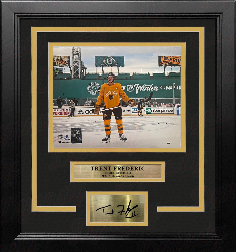 Dynasty Sports & Framing Engraved Signatures Trent Frederic Winter Classic Boston Bruins 8" x 10" Framed Hockey Photo with Engraved Autograph