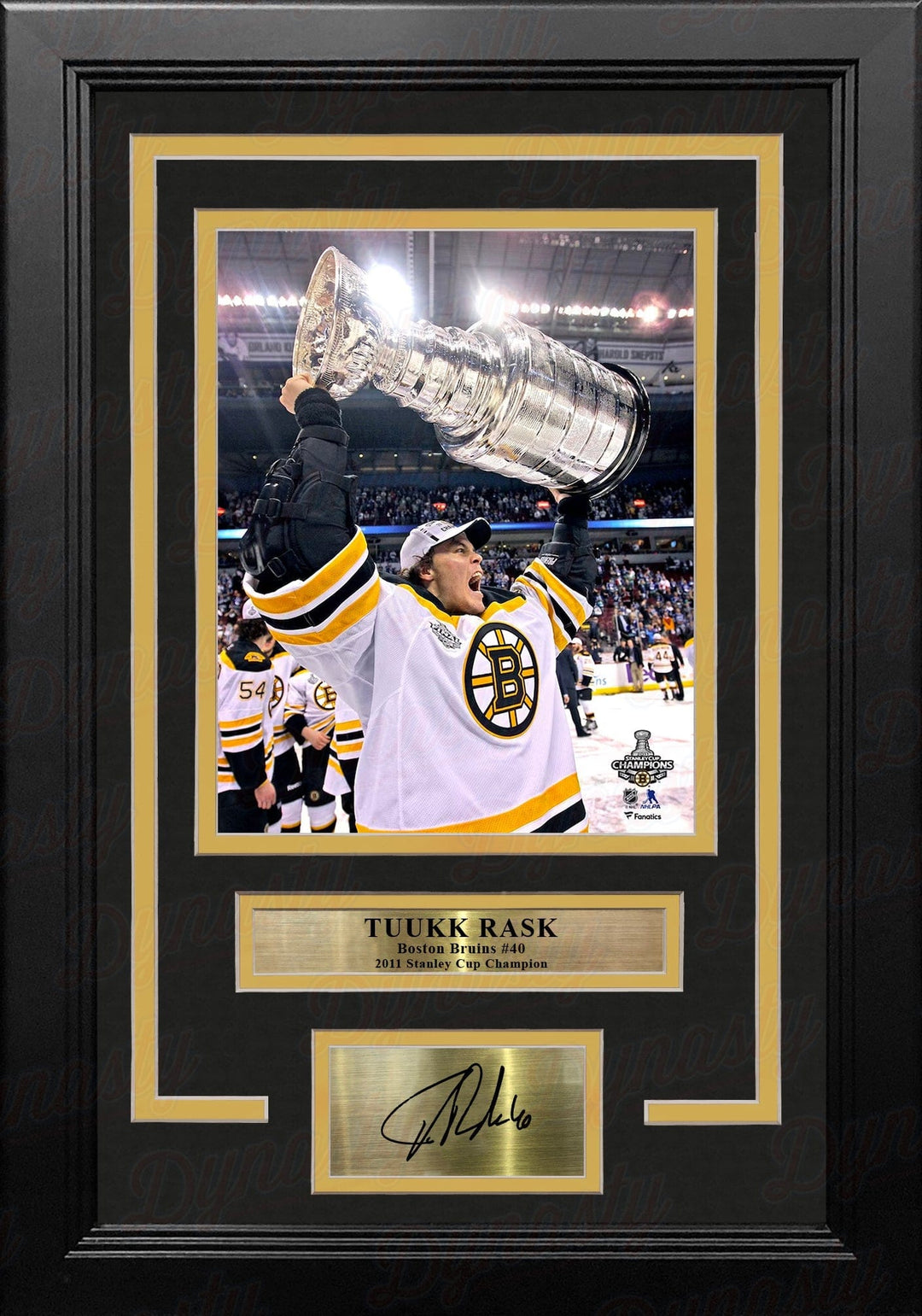 Dynasty Sports & Framing Engraved Signatures Tuukka Rask Stanley Cup Boston Bruins 8" x 10" Framed Hockey Photo with Engraved Autograph