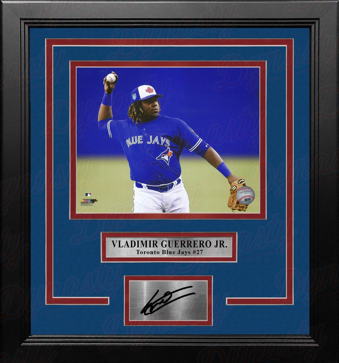 Dynasty Sports & Framing Engraved Signatures Vladimir Guerrero, Jr. Toronto Blue Jays Fielding 8" x 10" Framed Baseball Photo with Engraved Autograph