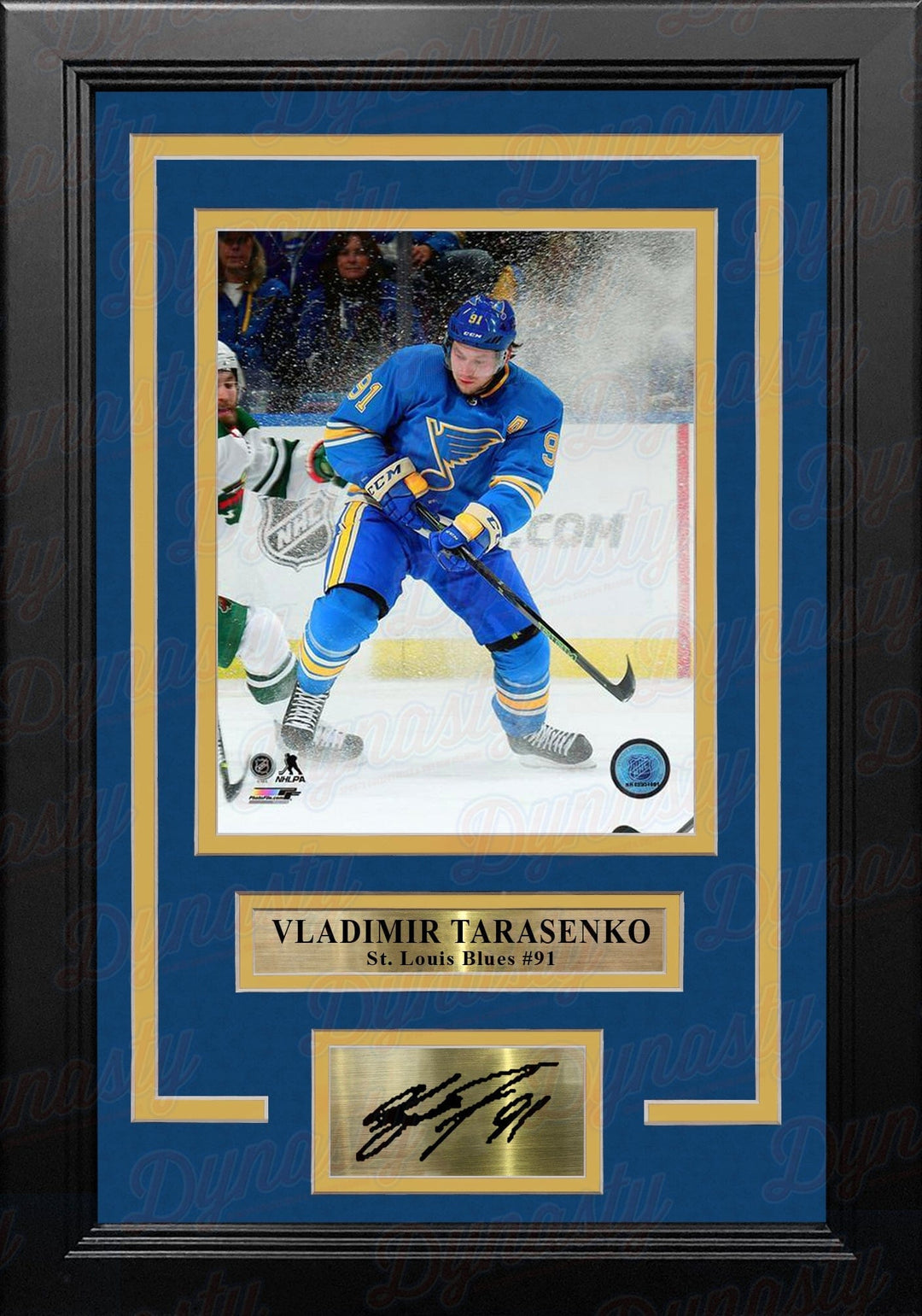 Dynasty Sports & Framing Engraved Signatures Vladimir Tarasenko St. Louis Blues in Action NHL Hockey 8x10 Framed Photo with Engraved Autograph