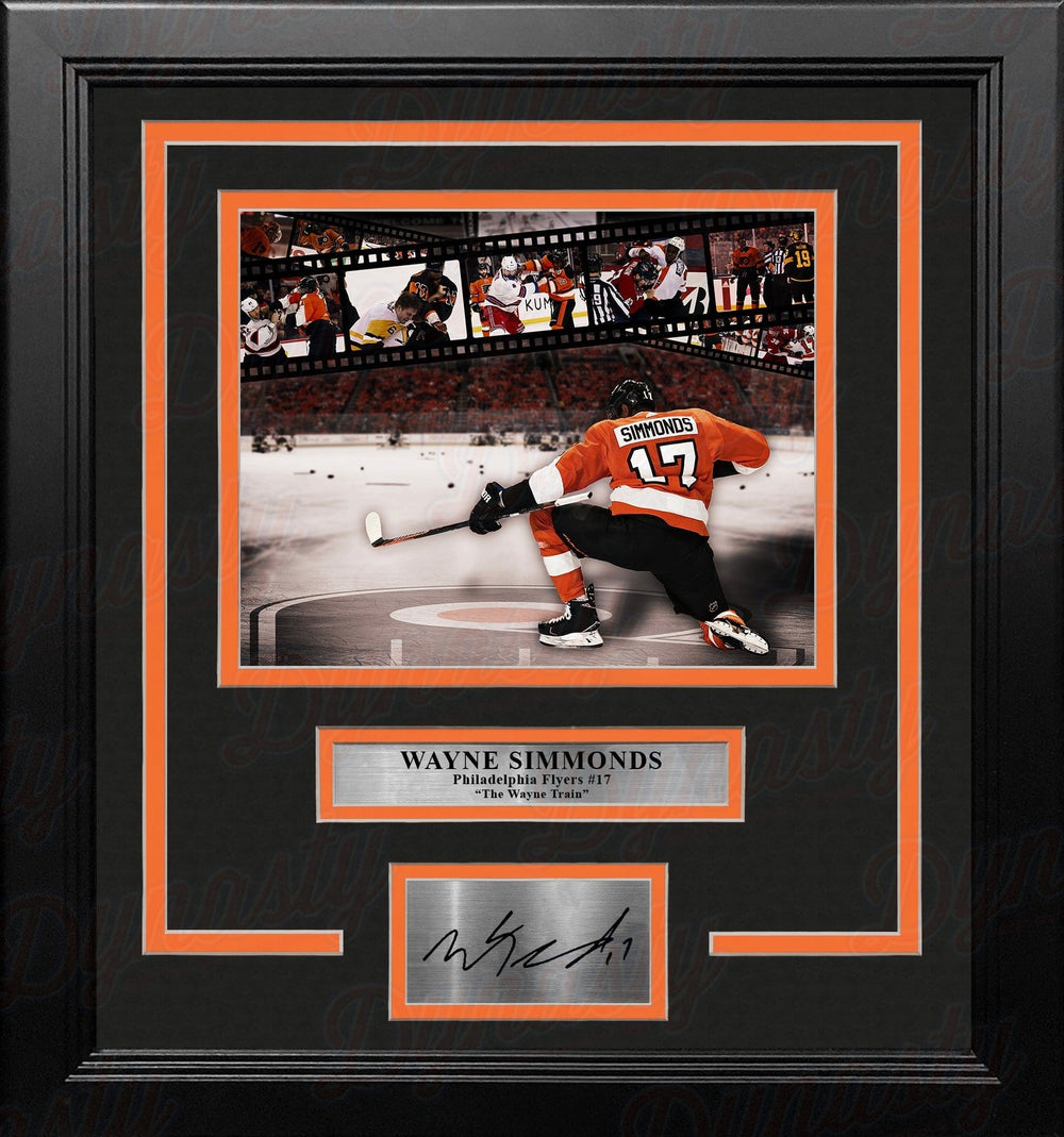 Dynasty Sports & Framing Engraved Signatures Wayne Simmonds Philadelphia Flyers 8" x 10" Framed Collage Hockey Photo with Engraved Autograph